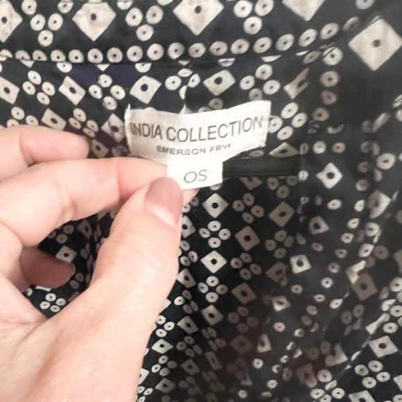 Emerson Fry India Collection Short Caftan in Ink - Picture 8 of 13